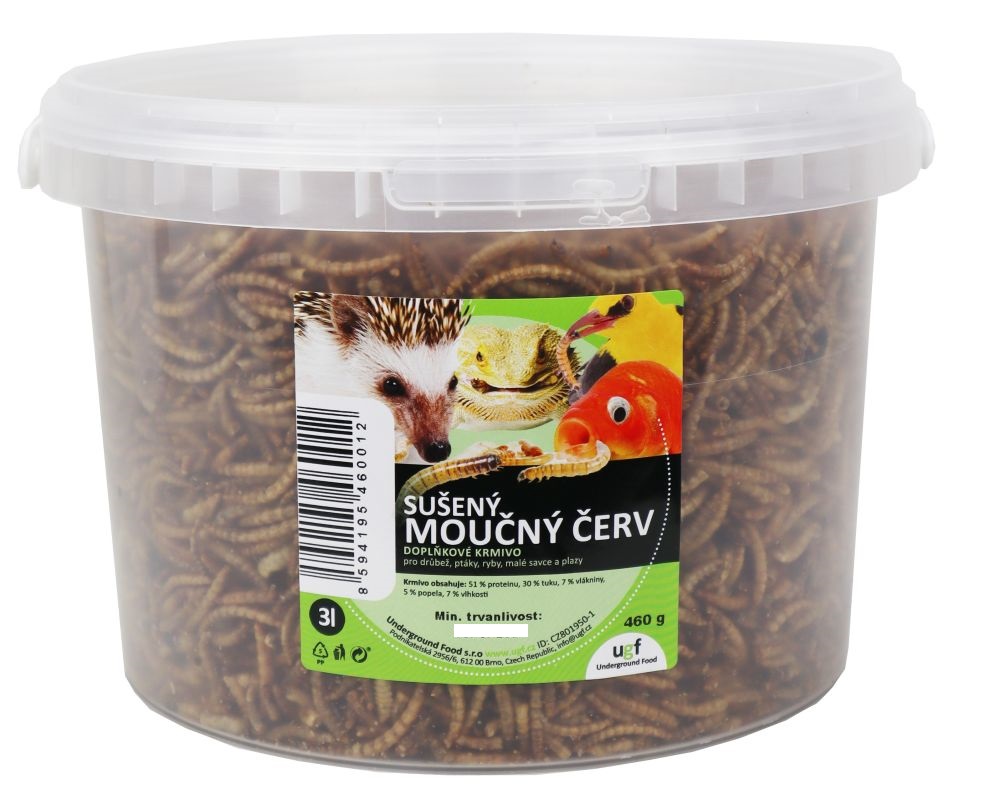 UGF sušený moučný červ 3L