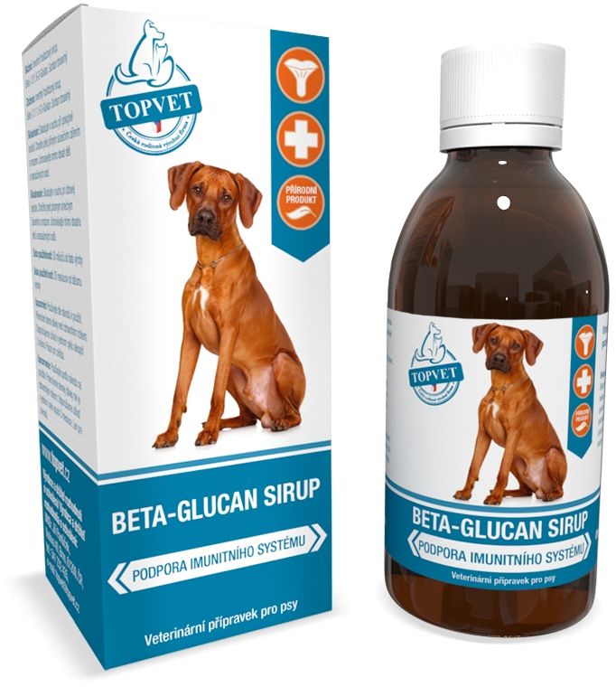 TOPVET Beta-glucan sirup pro psy 200ml