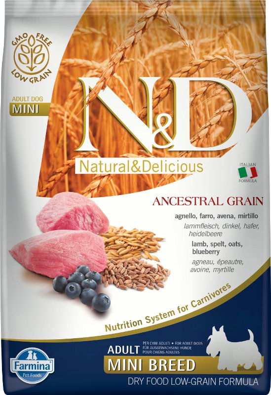 N&D Ancestral Grain N&D Low Grain Dog Adult Mini Lamb&Blueberry 7kg
