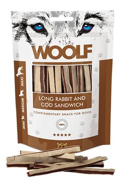 Woolf soft Rabbit & Pollock sandwich Long 100 g