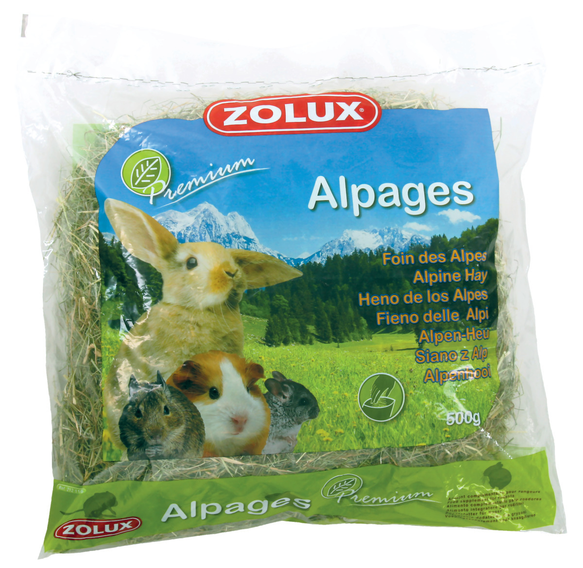 Levně Seno Alpine Premium 500g Zolux