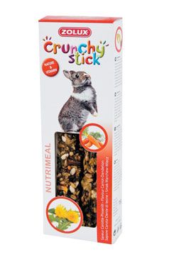ZOLUX Crunchy Stick králík mrkev a pampeliška 115 g