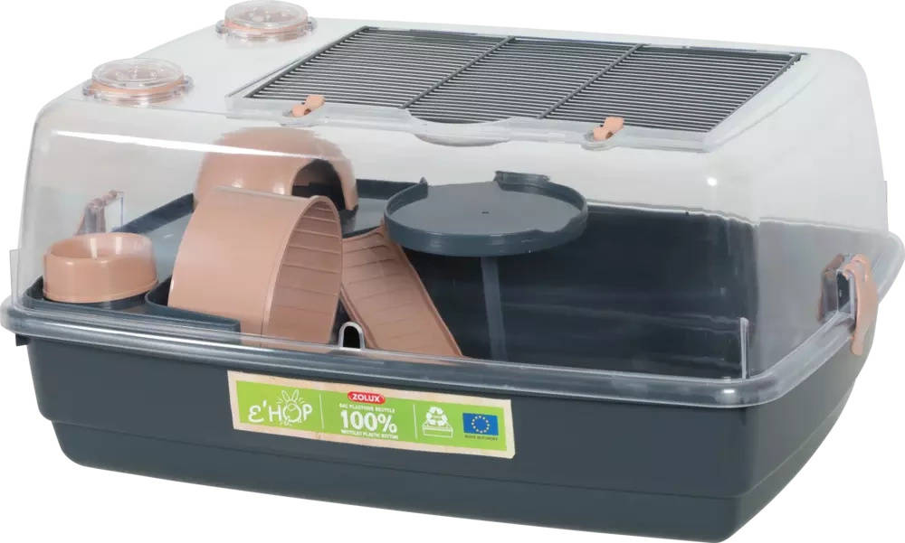 Klec křeček EHOP Vision 55cm šedá/růžová s výb. Zolux