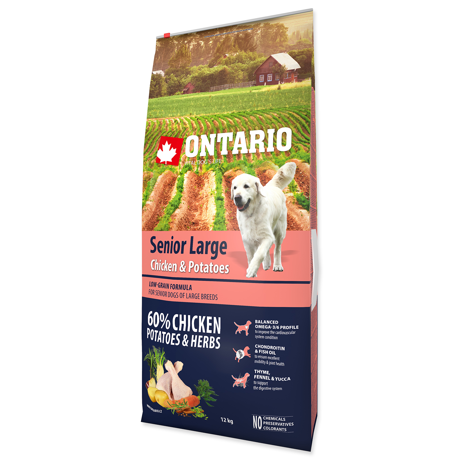ONTARIO Senior Large Chicken & Potatoes & Herbs 12 kg
