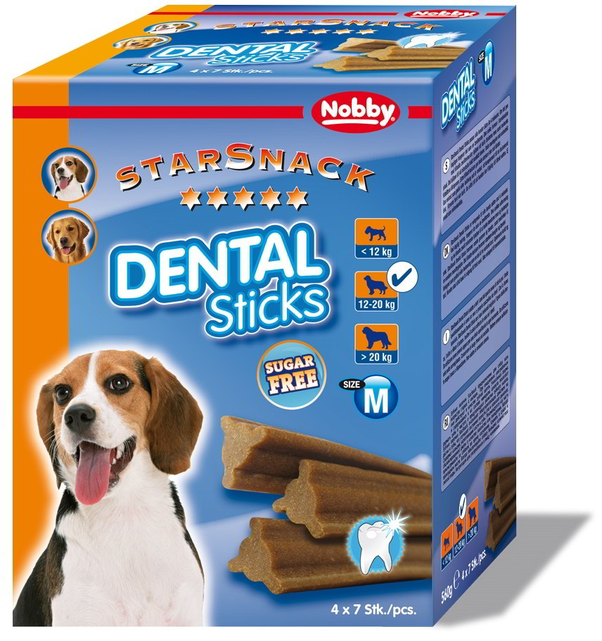 Nobby StarSnack Dental Sticks Medium dentální pamlsky 28ks / 560g