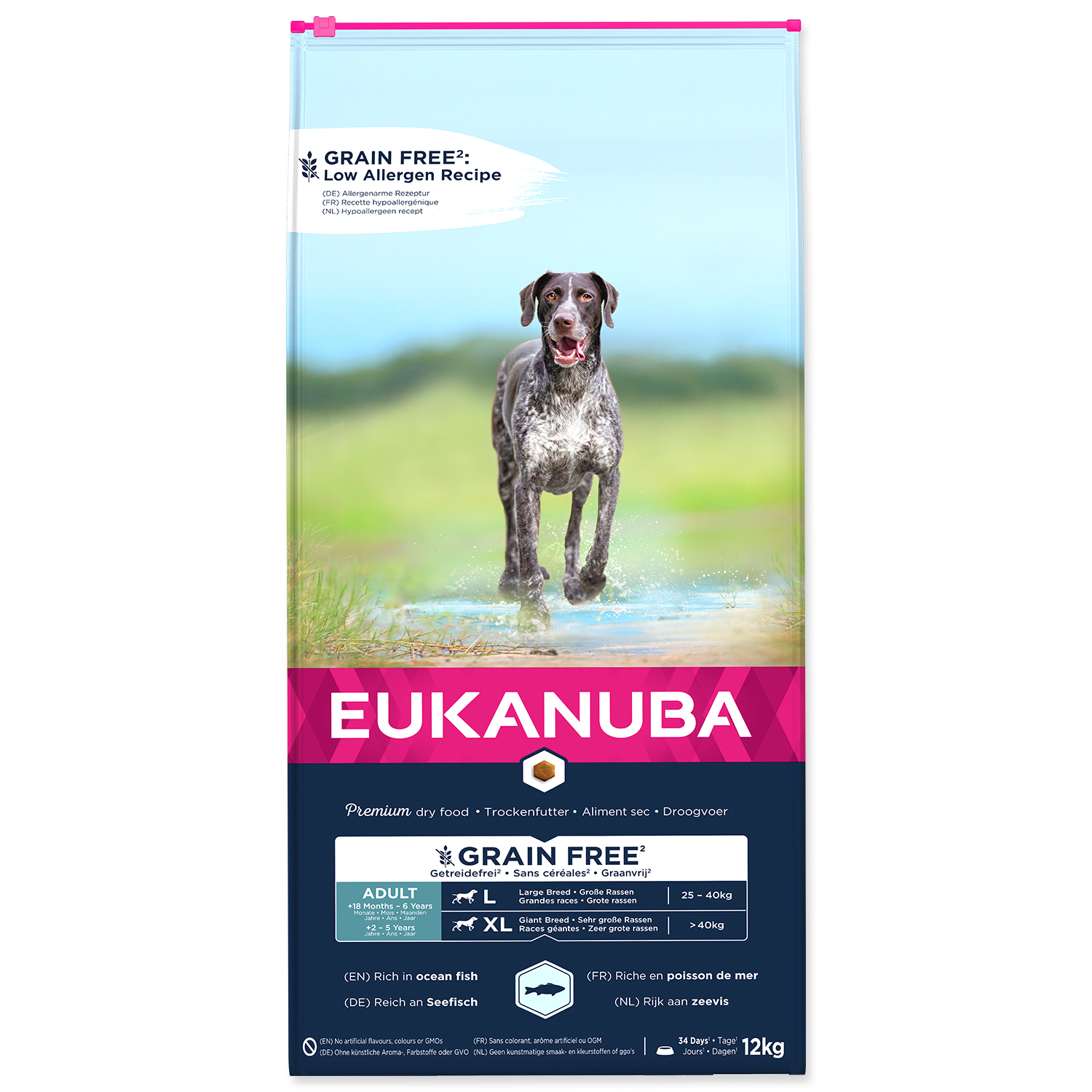 EUKANUBA Adult Large & Giant Breed Grain Free Ocean Fish 12 kg