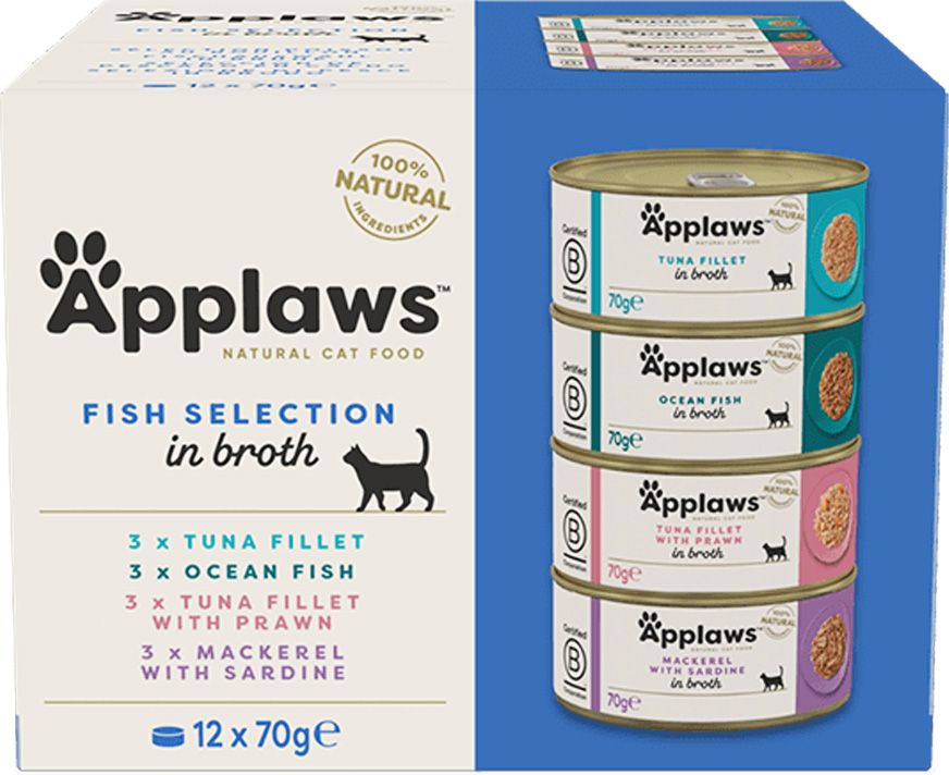 Konzervy APPLAWS Fish Selection Multipack 12 x 70 g 840g
