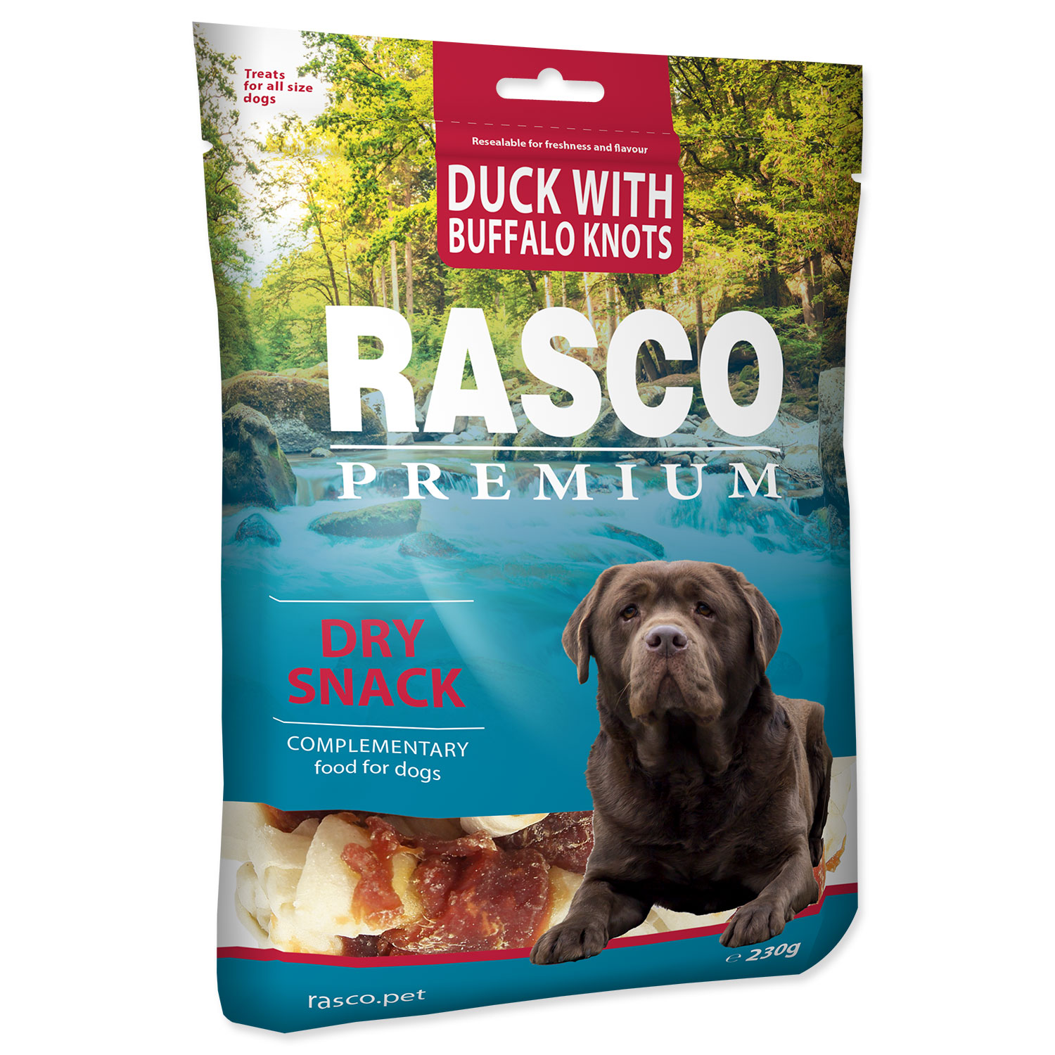 Rasco Premium uzle bůvolí 5 cm s kachním masem 230 g