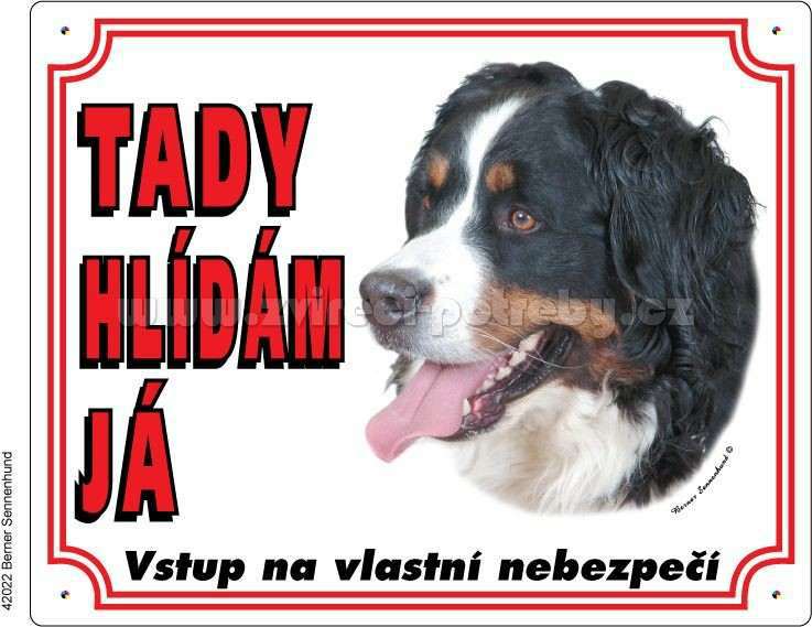 Stickers Výstražná plastová tabulka na plot Bérnský salašnický pes