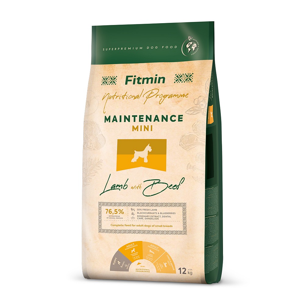 Fitmin Dog Mini Maintenance Lamb With Beef 12 kg