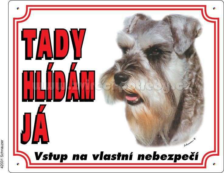 Stickers Výstražná plastová tabulka na plot Knírač
