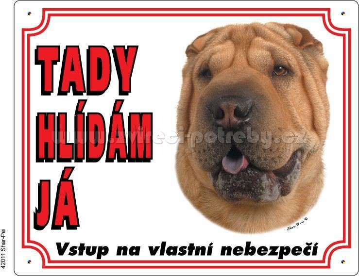 Stickers Výstražná plastová tabulka na plot Šarpej