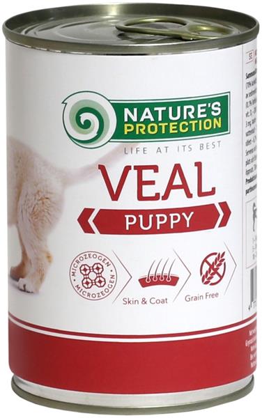 Nature's Protection Dog Puppy telecí konzerva 400g