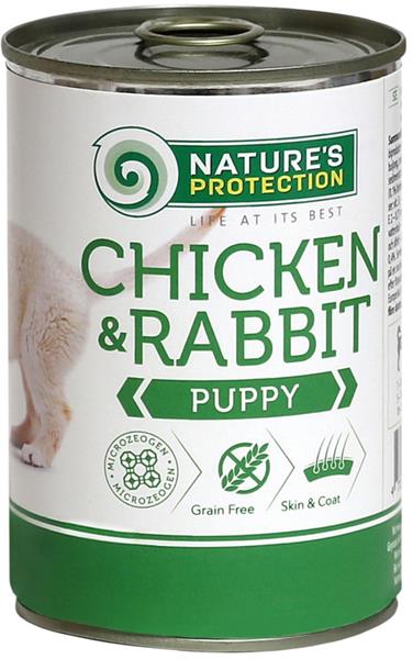 Nature's Protection Dog Puppy kuře/králík konzerva 400g