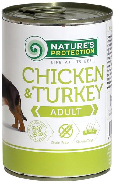 Nature's Protection Dog Adult kuře/krůta konzerva 400g