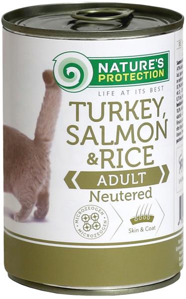Nature's Protection Cat konzerva Neutered krůta/losos 400 g