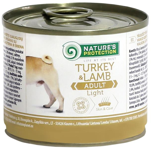 Nature's Protection Dog Light krůta/jehně konzerva 200g