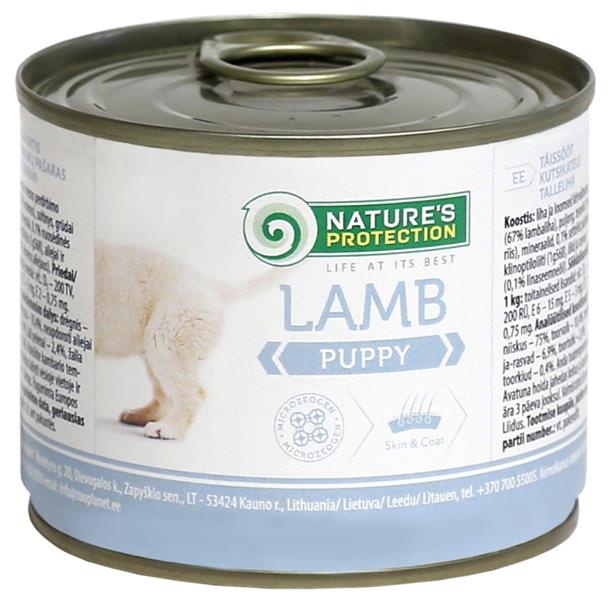 Nature's Protection Dog Puppy jehně konzerva 200g