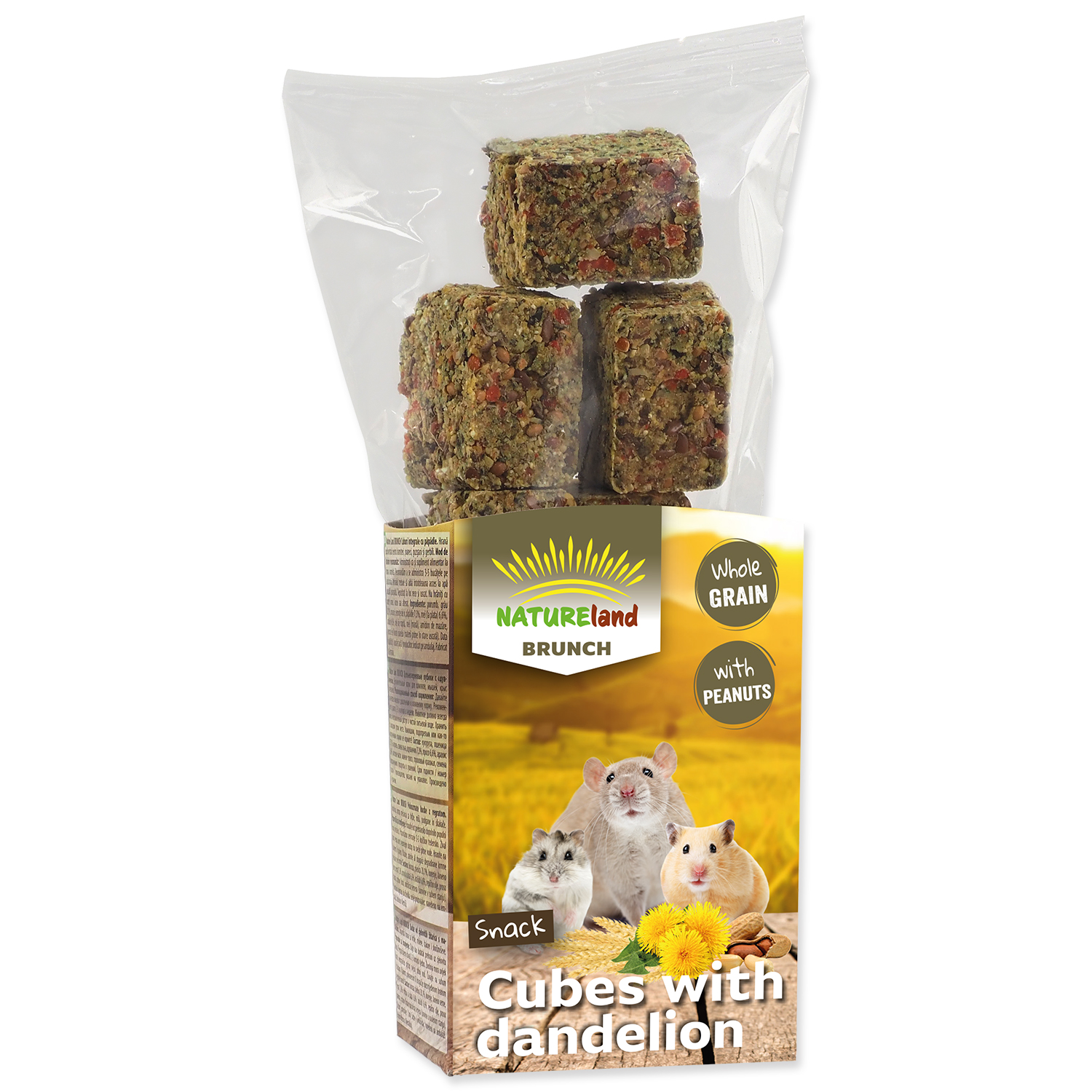 Pochoutka NATURE LAND Brunch celozrnné kostky s pampeliškou 90 g