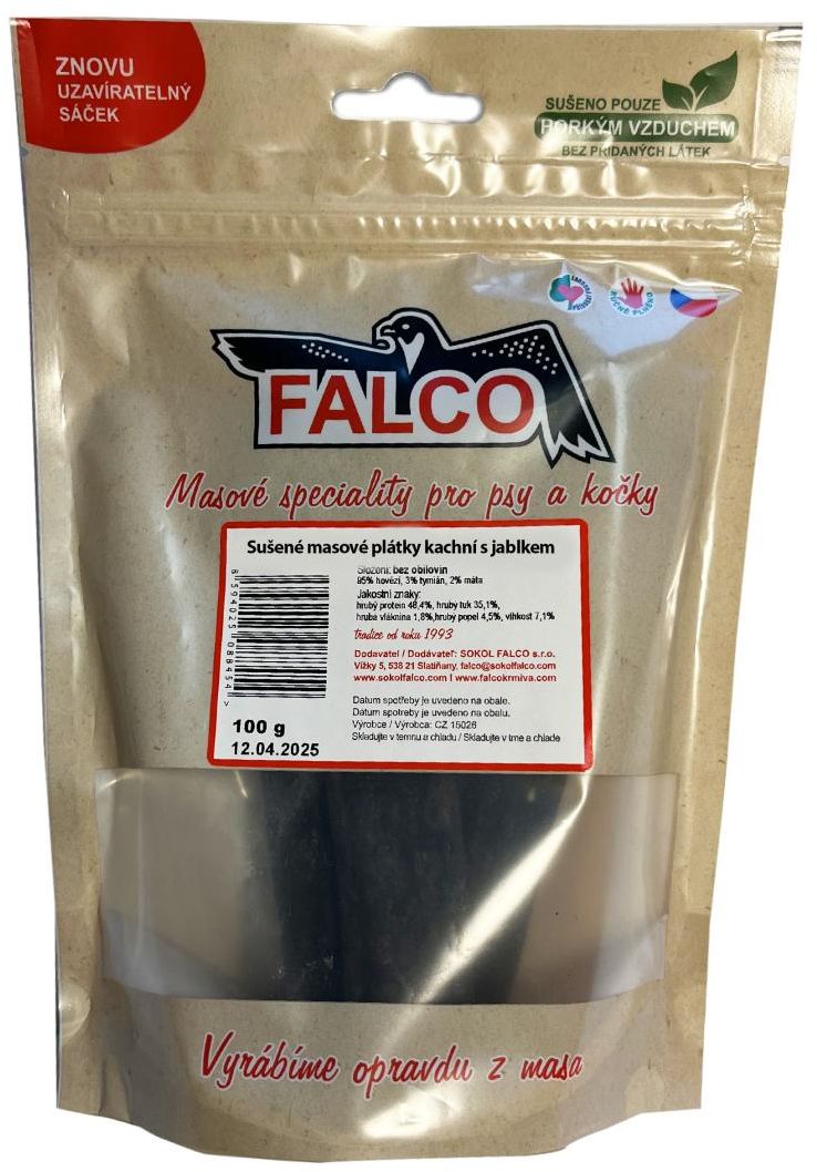 Falco kachní plátky s jablkem 100g