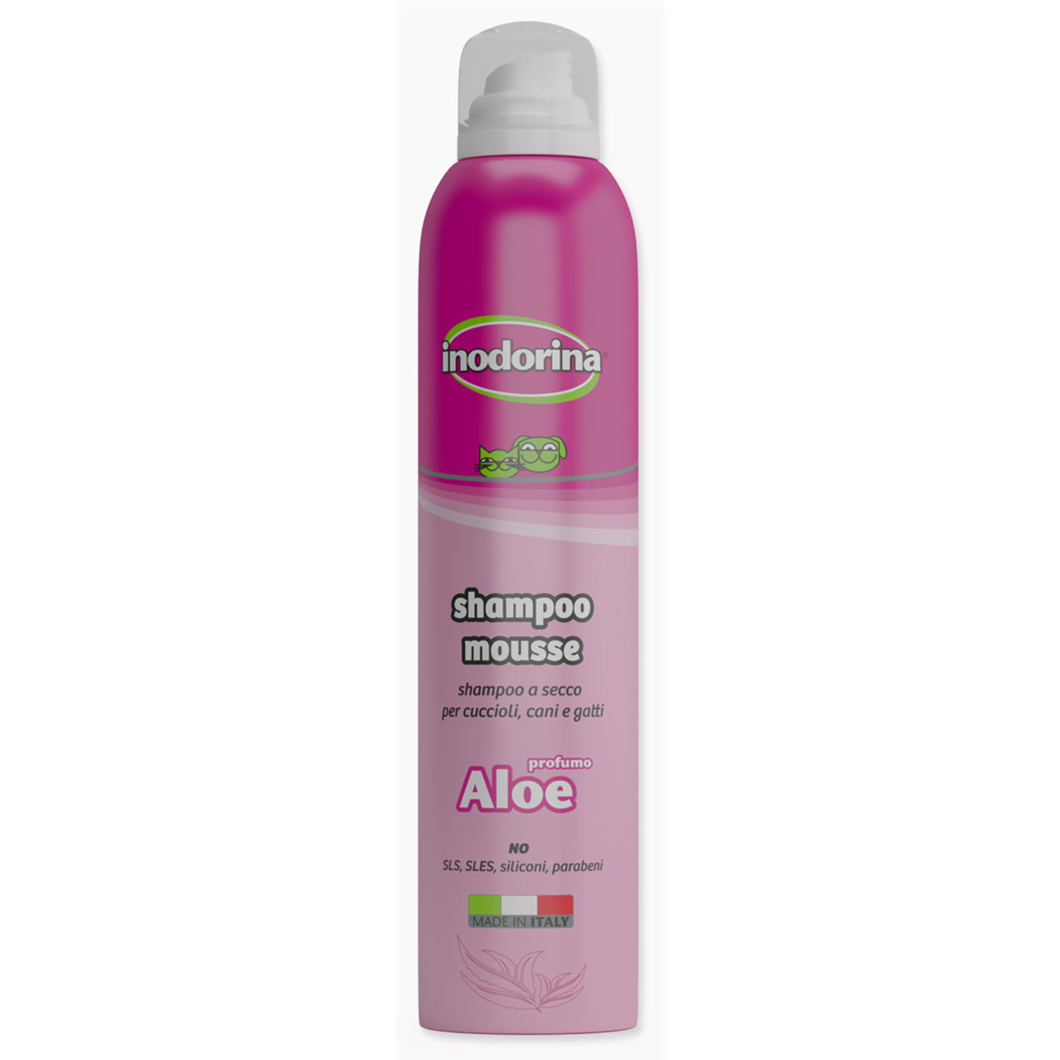 Inodorina Šampon suchá pěna Aloe Vera 300 ml