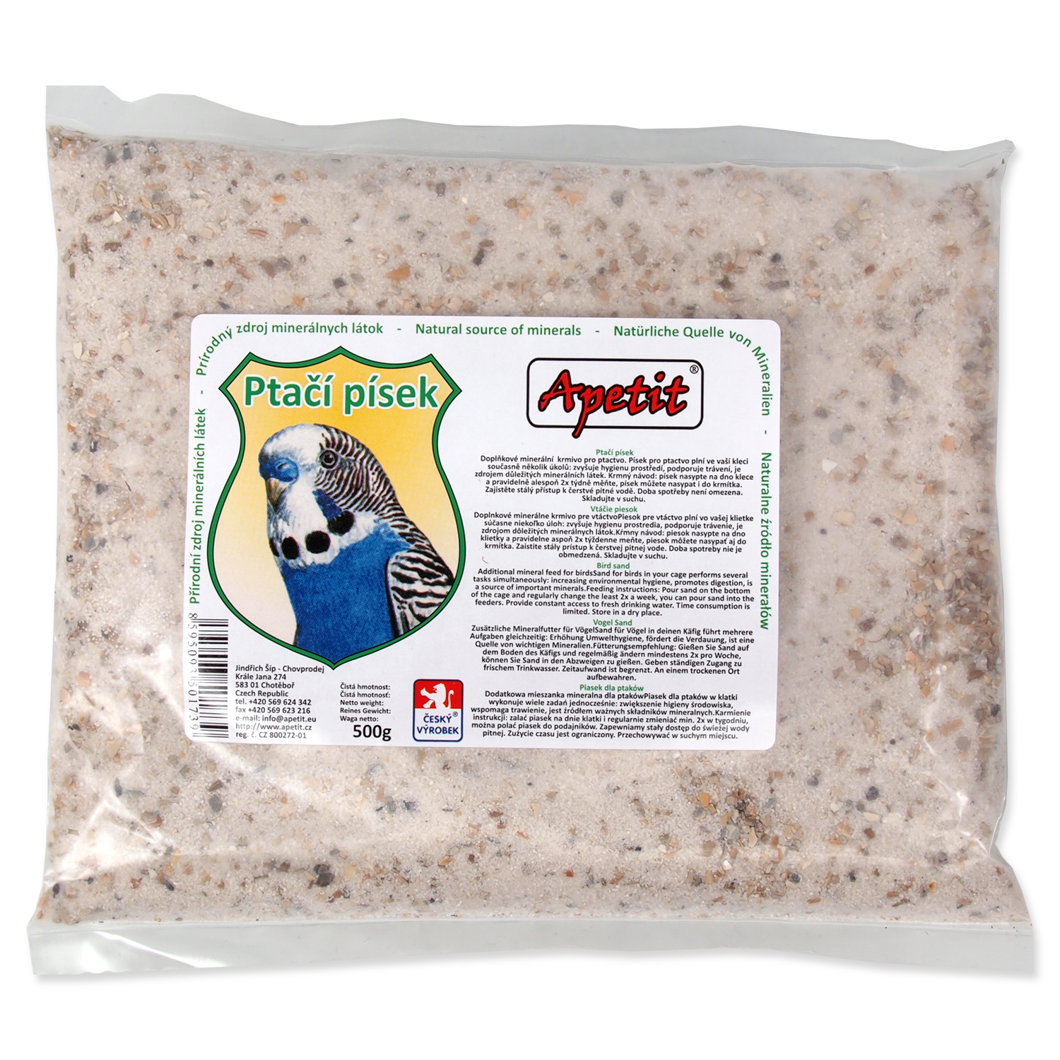 Apetit Písek ptačí Apetit 500 g
