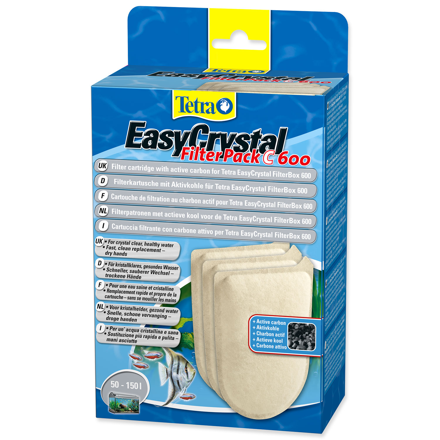 Náplň aktivní uhlí TETRA EasyCrystal 600 3 ks