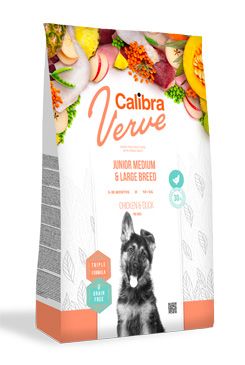 Calibra Verve Calibra Dog Verve GF Junior M&L Chicken&Duck 2kg