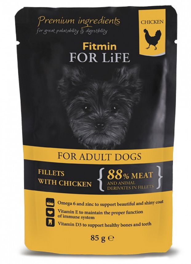 Fitmin For Life Fitmin Dog For Life kapsička Adult Chicken with Ham in Jelly 85 g