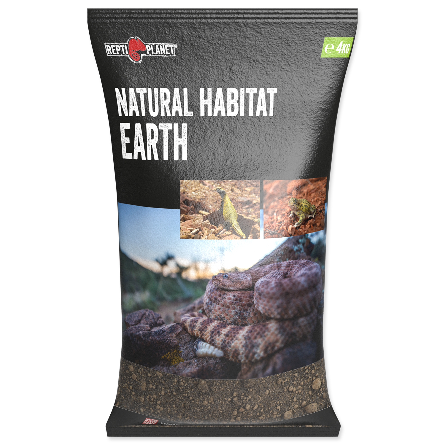 Repti Planet Substrát Earth černý 4 kg