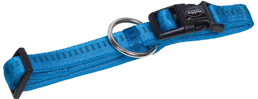 Nobby SOFT GRIP obojek světle modrý nylon S-M 30-45cm