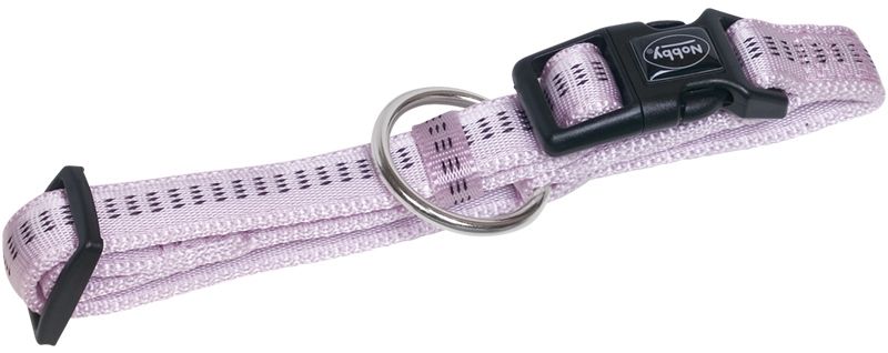 Nobby SOFT GRIP obojek nylon šeříková S-M 30-45cm