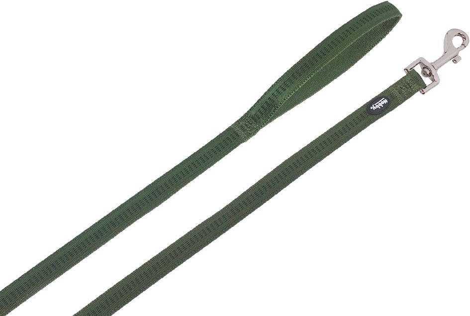 Nobby SOFT GRIP vodítko vojenská zelená L-XL 120cm / 25mm