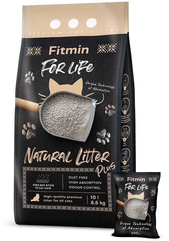 Fitmin For Life Natural litter Plus kočkolit 8,6kg 10l