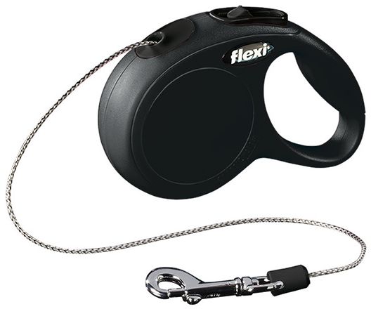 Flexi NEW CLASSIC XS vodítko lankové 3m/8kg černá