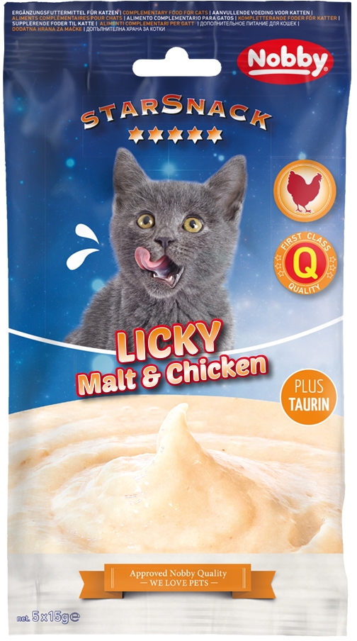 Nobby Starsnack Licky Cat Malt with Chicken 5x15g