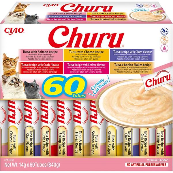 Inaba Churu cat snack tuňák mix multipack 60x14g