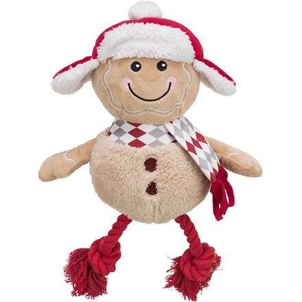 Xmas GINGERBREAD perníček se zvukem plyš bavlna 34 cm
