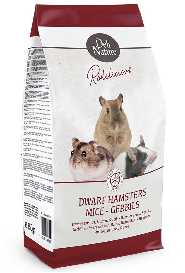 Deli Nature 5* Menu Mice Gerbils and Dwarf Hamsters 750 g