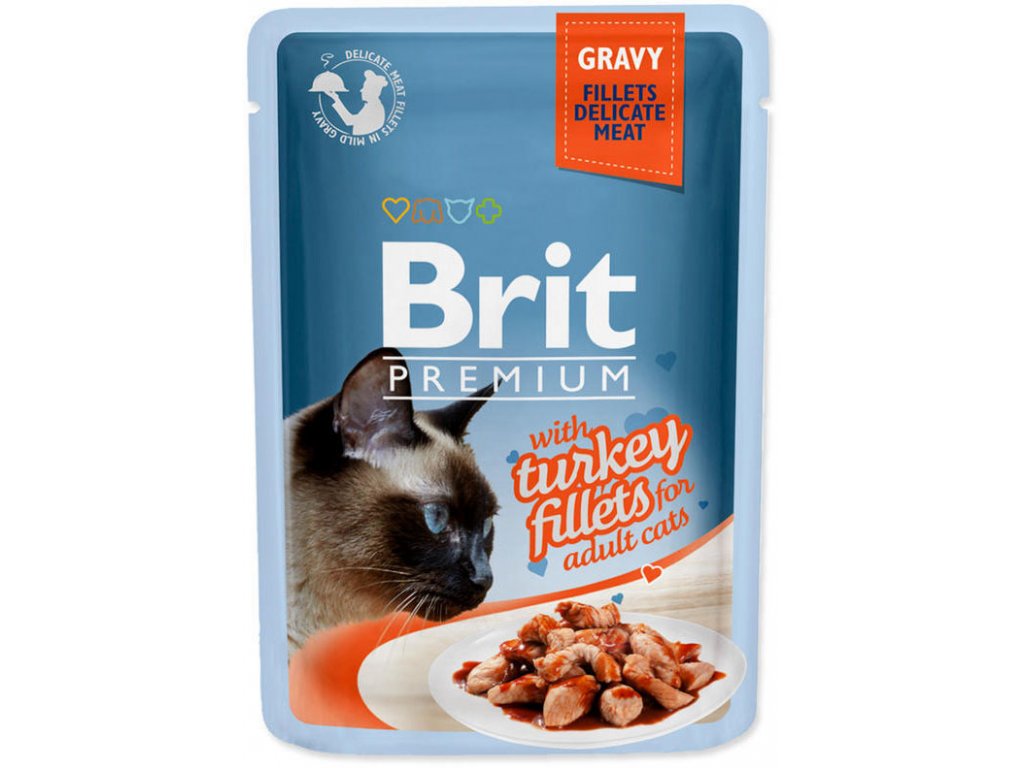 Brit Premium Cat D Fillets in Gravy With Turkey 85g