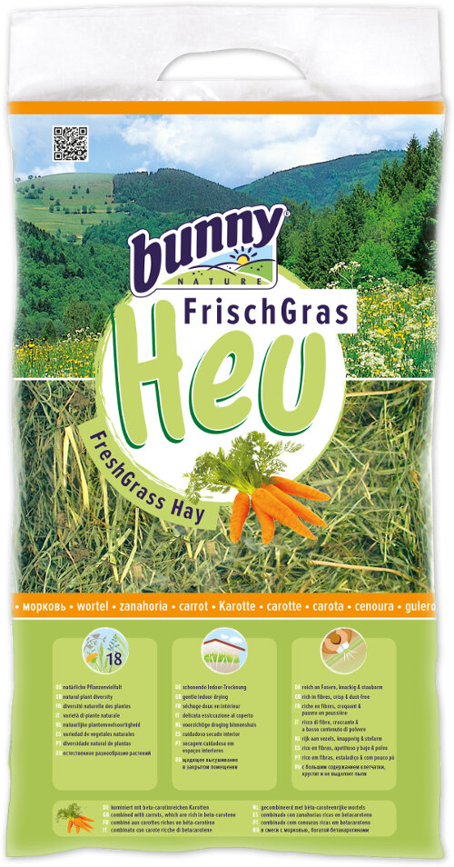 Bunny Nature seno FreshGrass s mrkví 500 g