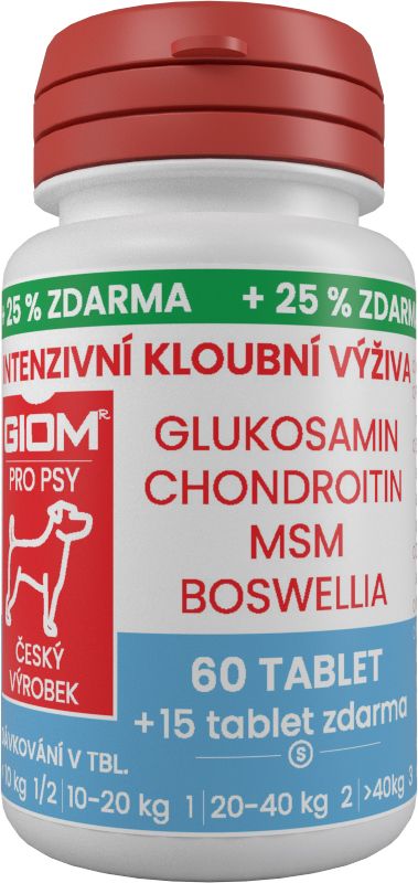 Giom S pes Intenzivní kloubní výživa 60 tbl+25% zdarma