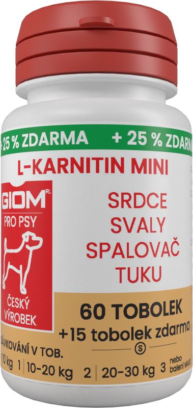 Giom S pes L-karnitin Aktiv 60 MINI tbl+25% zdarma