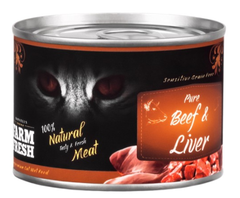Farm Fresh Cat Pure Beef & Liver canned 200g