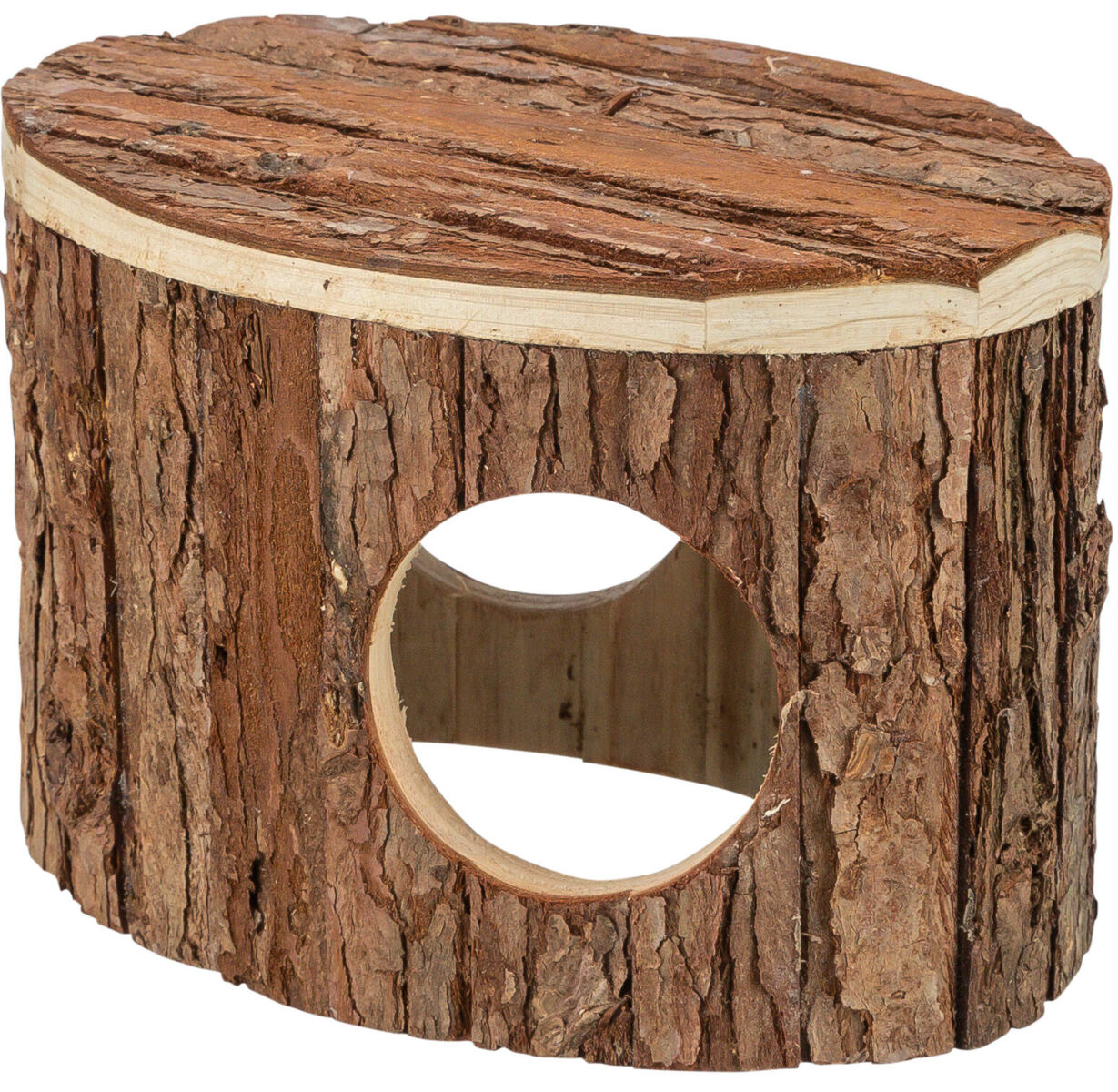 Trixie Domek METTE pro křečky 18 x 12 x 12 cm přírodní dřevo s kůrou