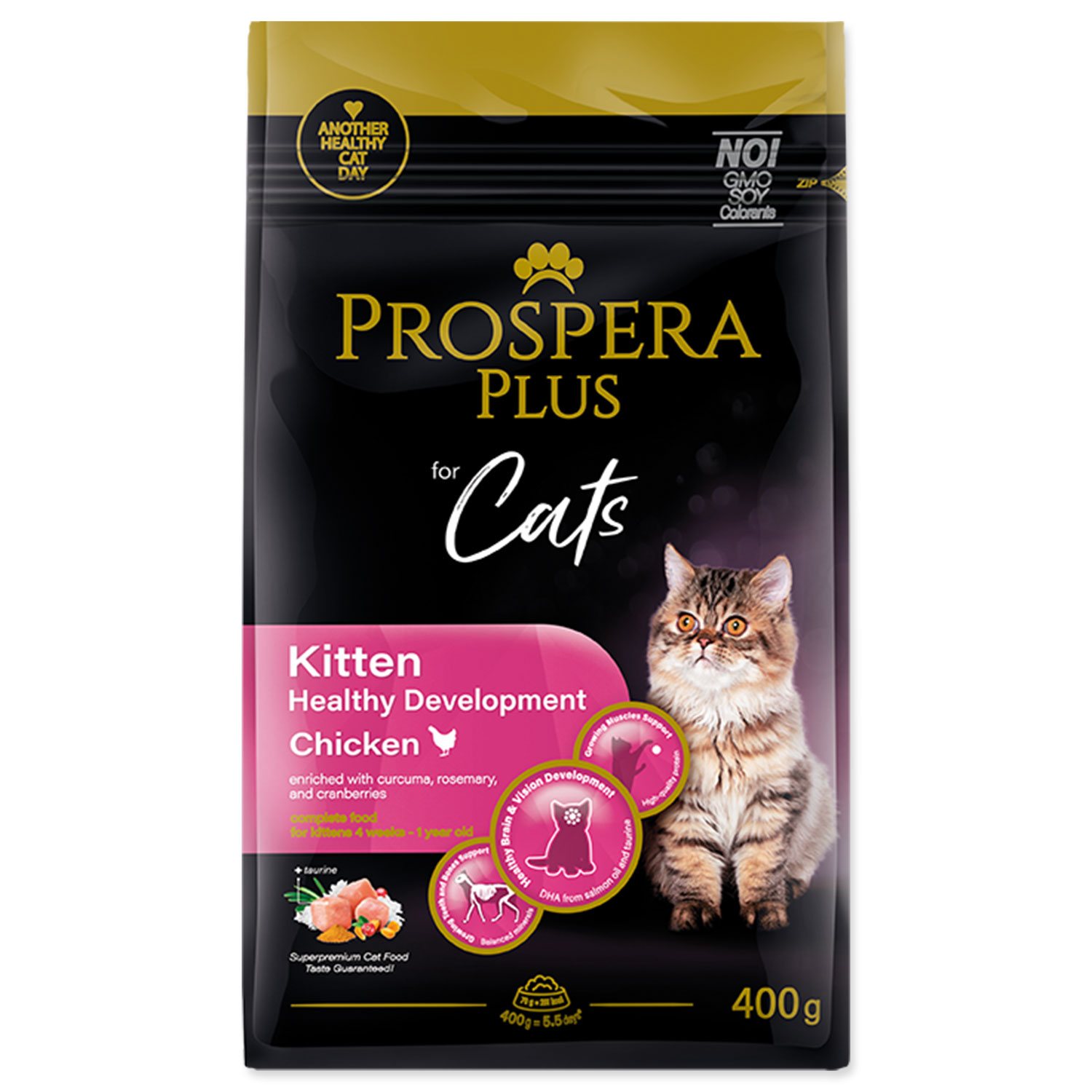 Krmivo Prospera Plus Kitten Chicken Healthy Development 0,4 kg
