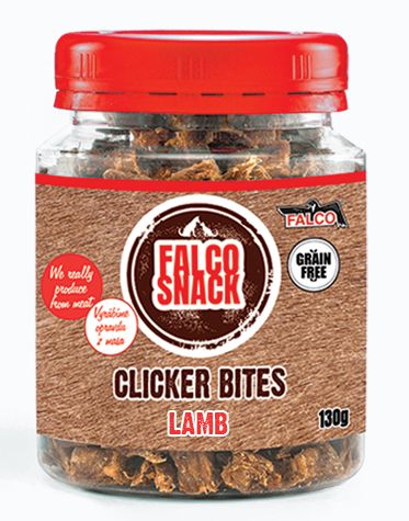 Falco Snack Clicker bites jehněčí 130g