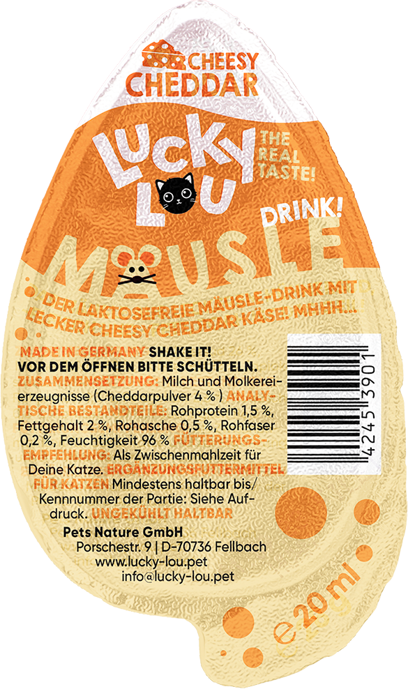 Lucky Lou Mäusle Drink-Snack Čedar 20 ml