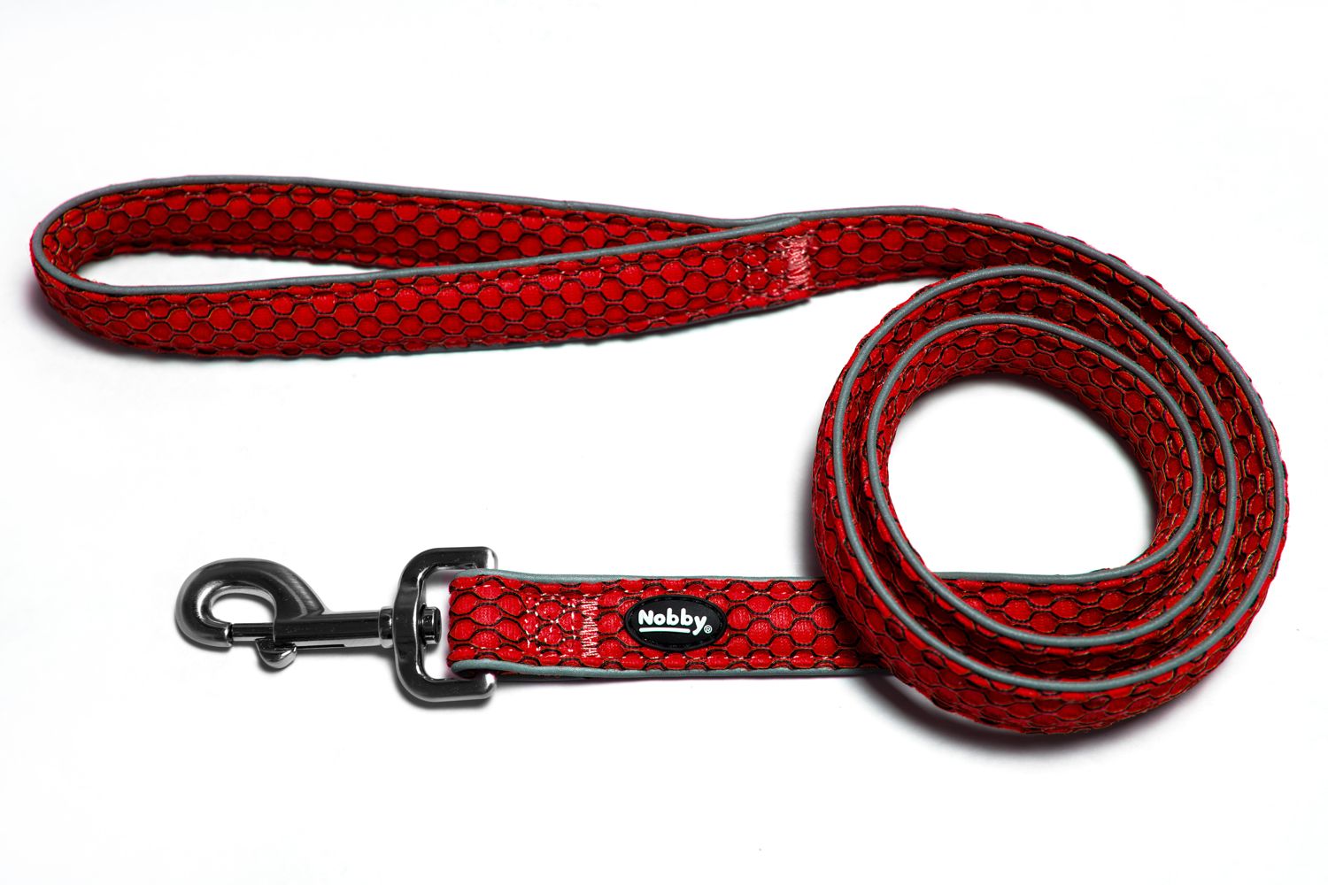 Nobby ploché vodítko MESH AIR červená M-L 120cm