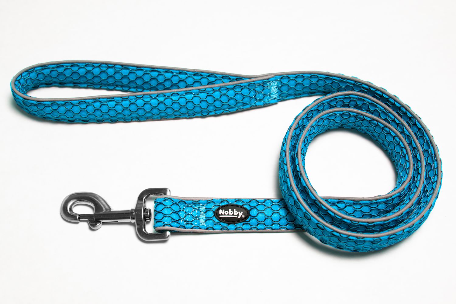 Nobby ploché vodítko MESH AIR světle modrá L-XL 120cm